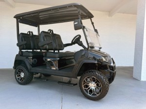 Black Out Evolution Maverick 4 Forward Seating Golf Cart 01